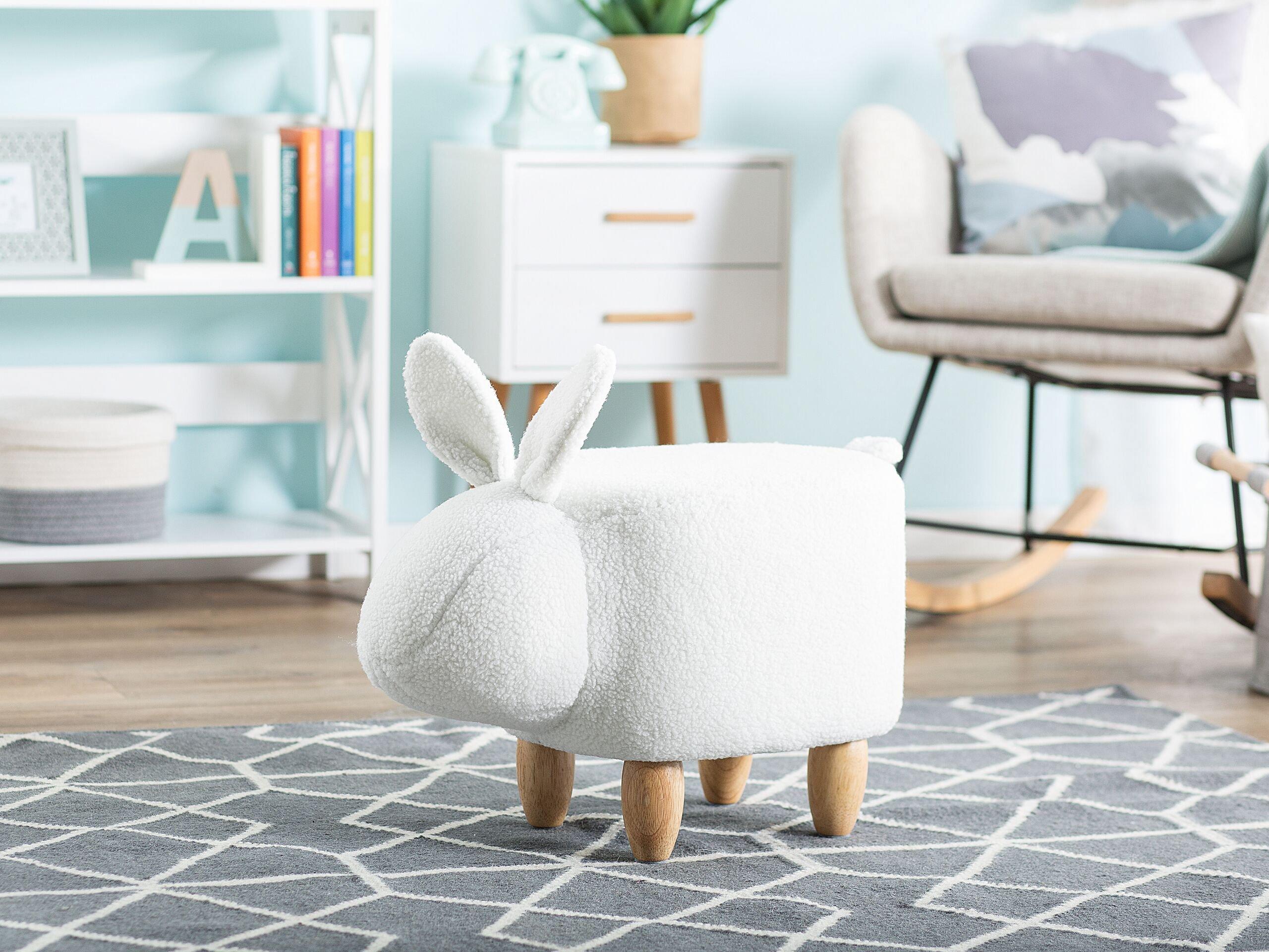 Beliani Hocker aus Polyester Modern BUNNY  