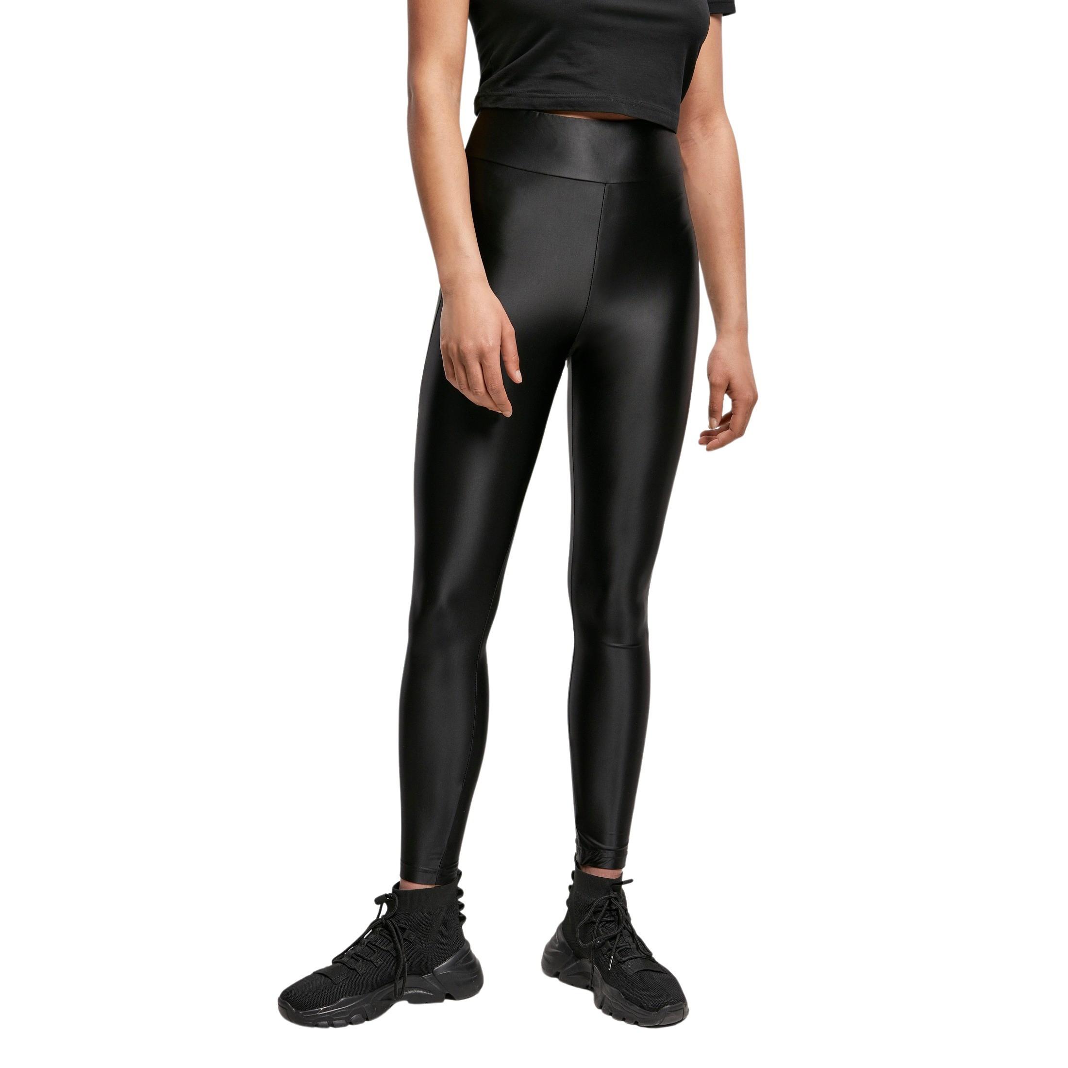 URBAN CLASSICS  legging vita alta taglie forti shiny metalic 