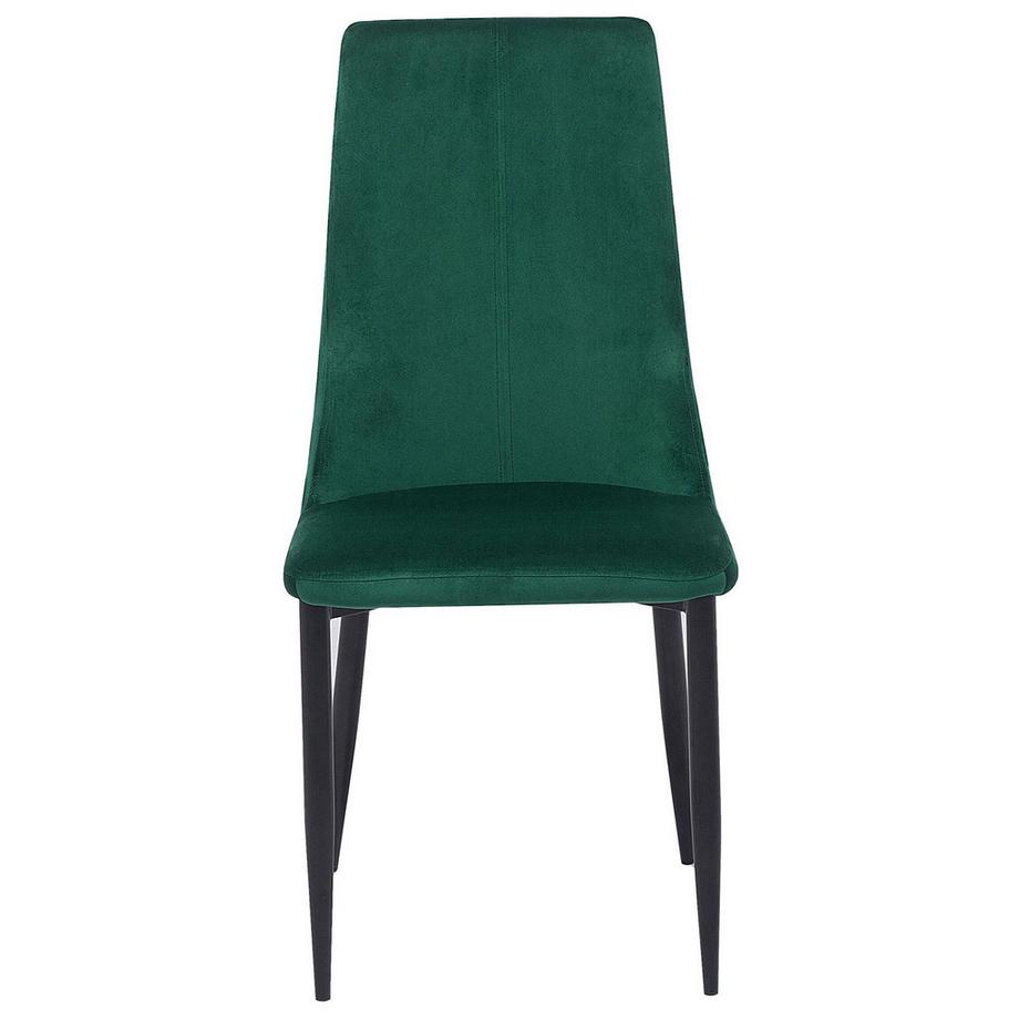 Beliani Lot de 2 chaises de salle à manger en Velours Glamour CLAYTON  