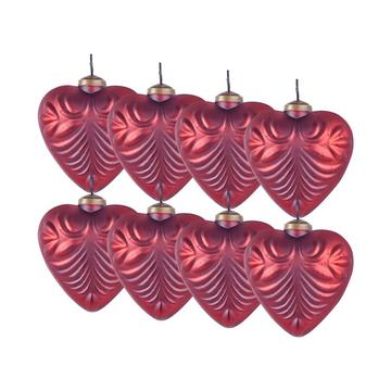 Weihnachtskugel 8er Set aus Glas Rustikal FERIABLE