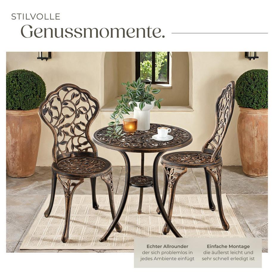 Tectake Ensemble de bistrot LYON au design vintage pour 2 personnes  