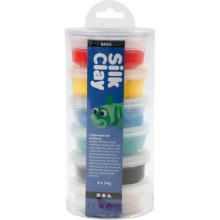 Creativ Company  Silk Clay Pâte à modeler 14 g Couleurs assorties 6 pièce(s) 