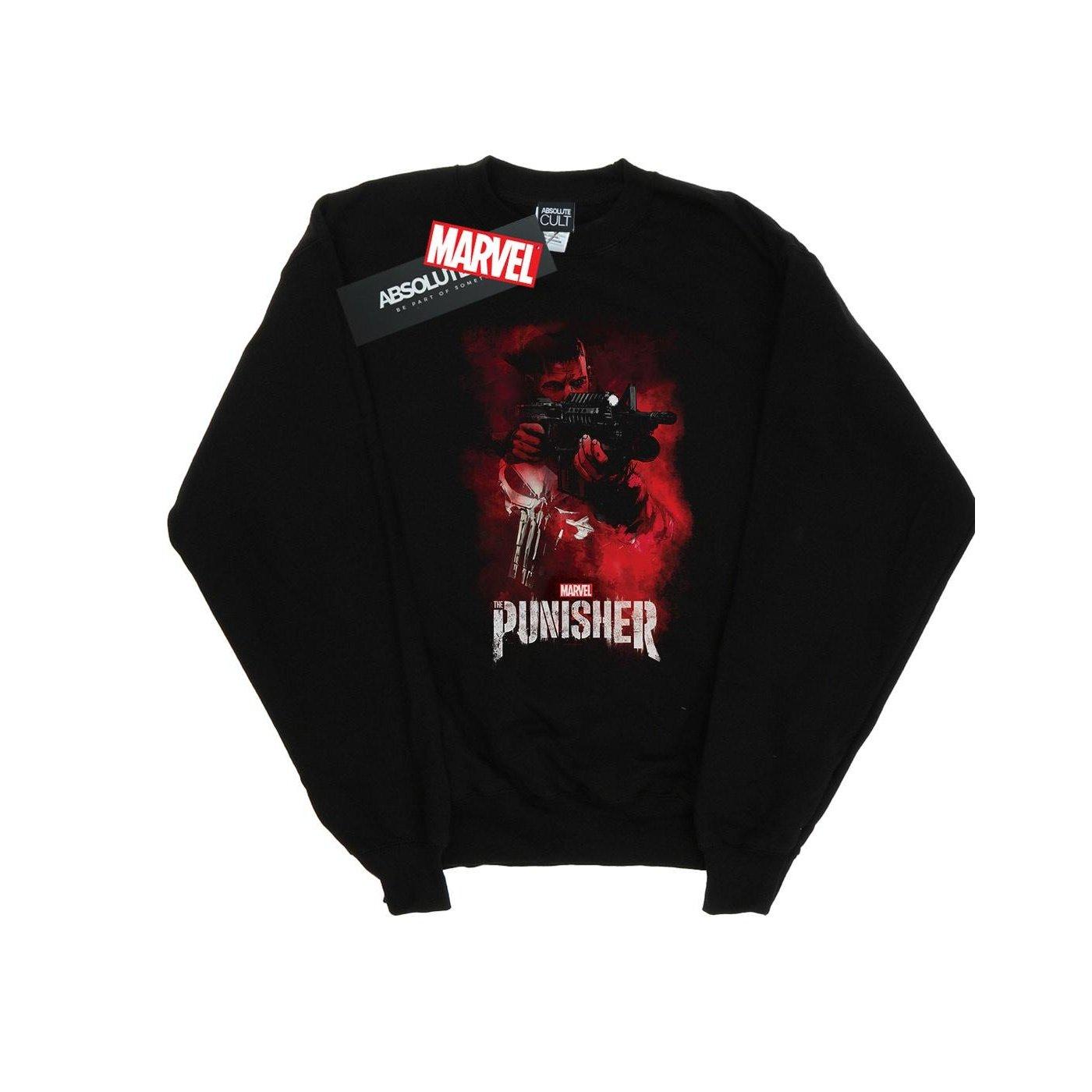 Image of The Punisher Tv Series Red Smoke Sweatshirt Damen Schwarz L