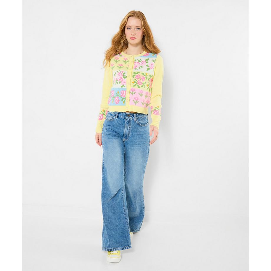Joe Browns Cardigan con motivo floreale patchwork  