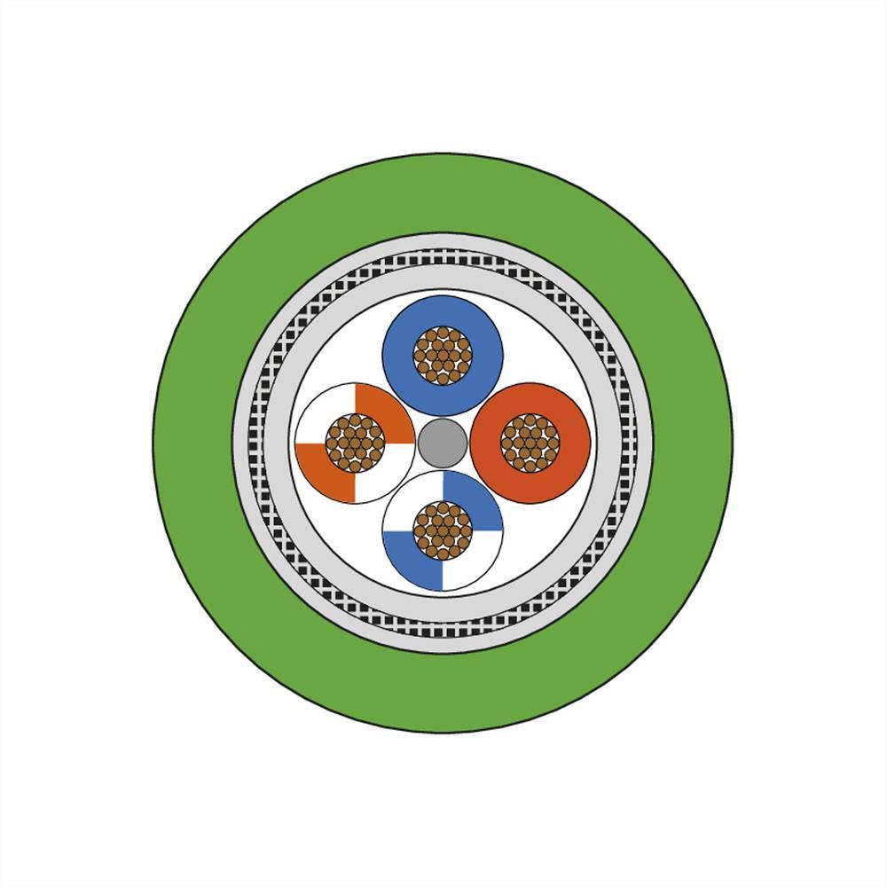 METZ CONNECT  M12 Industrial Ethernet Leitung, D-kodiert, 1.0 m, M12 Stecker gerade - RJ45 Stecker gerade 