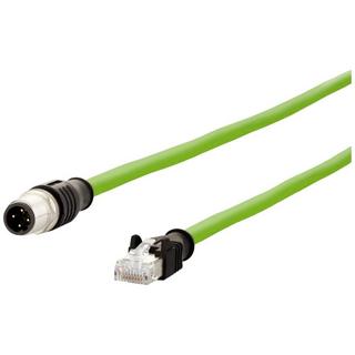 METZ CONNECT  M12 Industrial Ethernet Leitung, D-kodiert, 1.0 m, M12 Stecker gerade - RJ45 Stecker gerade 