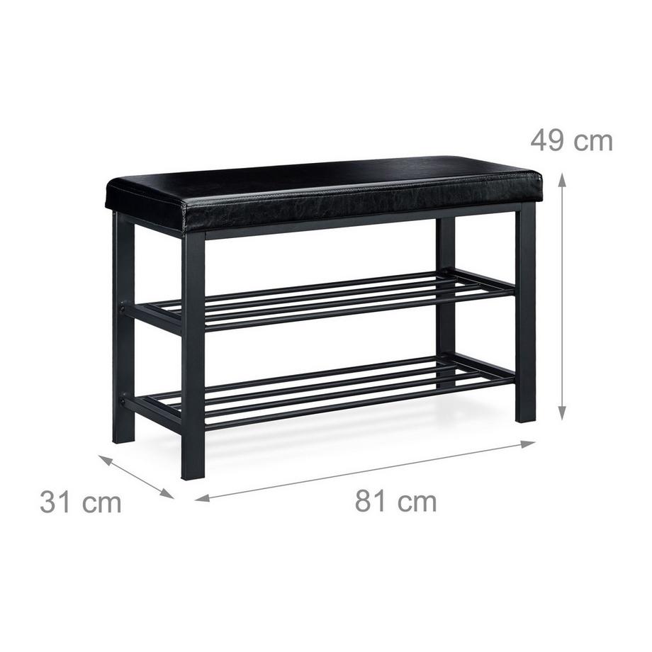 B2X Schuhbank mit gepolsterter Sitzfläche  