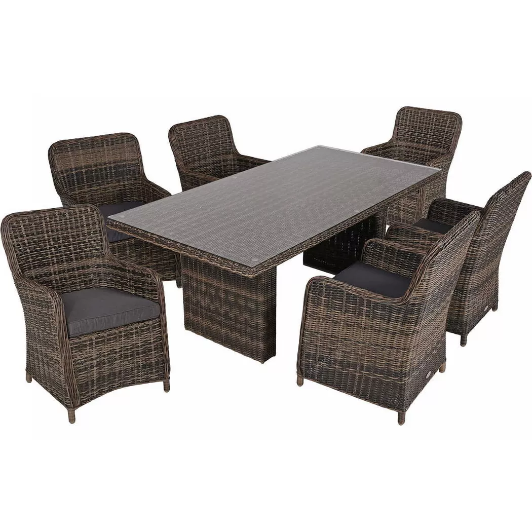 mutoni pleasure - Garten Essgruppe Bordeaux (7-tlg), One Size