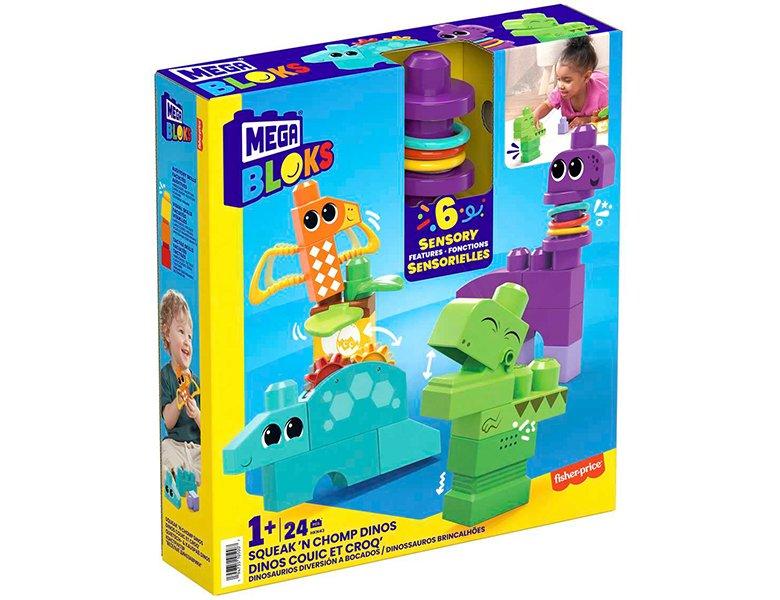 MEGA BLOKS  Quietsch- & Kauspass Dinos (24Teile) 