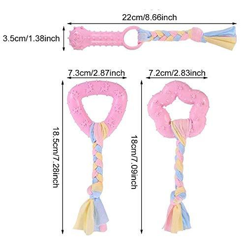 Alopini  Hundespielzeug, Kauspielzeug für Hunde, Aggressives Kauspielzeug für Welpen/kleine, mittelgroße Hunde mit Ball und Baumwollseilen 