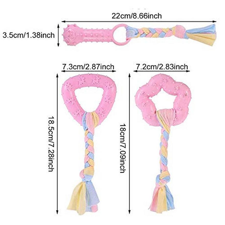 Alopini  Jouet pour chien, jouet à mâcher pour chiens, jouet à mâcher agressif pour chiots/petits et moyens chiens avec balle et cordes en coton. 