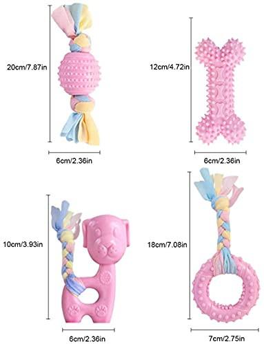 Alopini  Hundespielzeug, Kauspielzeug für Hunde, Aggressives Kauspielzeug für Welpen/kleine, mittelgroße Hunde mit Ball und Baumwollseilen 