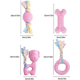 Alopini  Hundespielzeug, Kauspielzeug für Hunde, Aggressives Kauspielzeug für Welpen/kleine, mittelgroße Hunde mit Ball und Baumwollseilen 