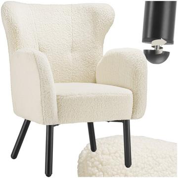 Sessel Vänersborg dick gepolstert, mit Bouclé-Bezug breite Armlehnen und große, ergonomische Rückenlehne