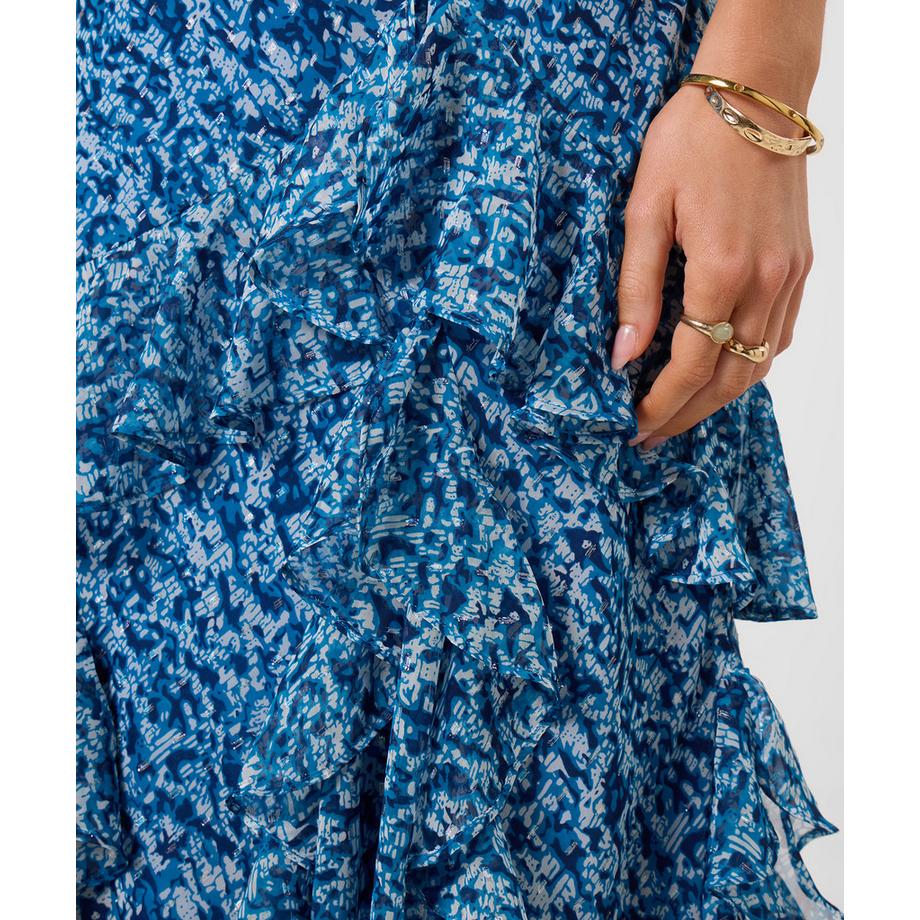 Joe Browns Maxikleid Mesh Overlay Volant Detail  