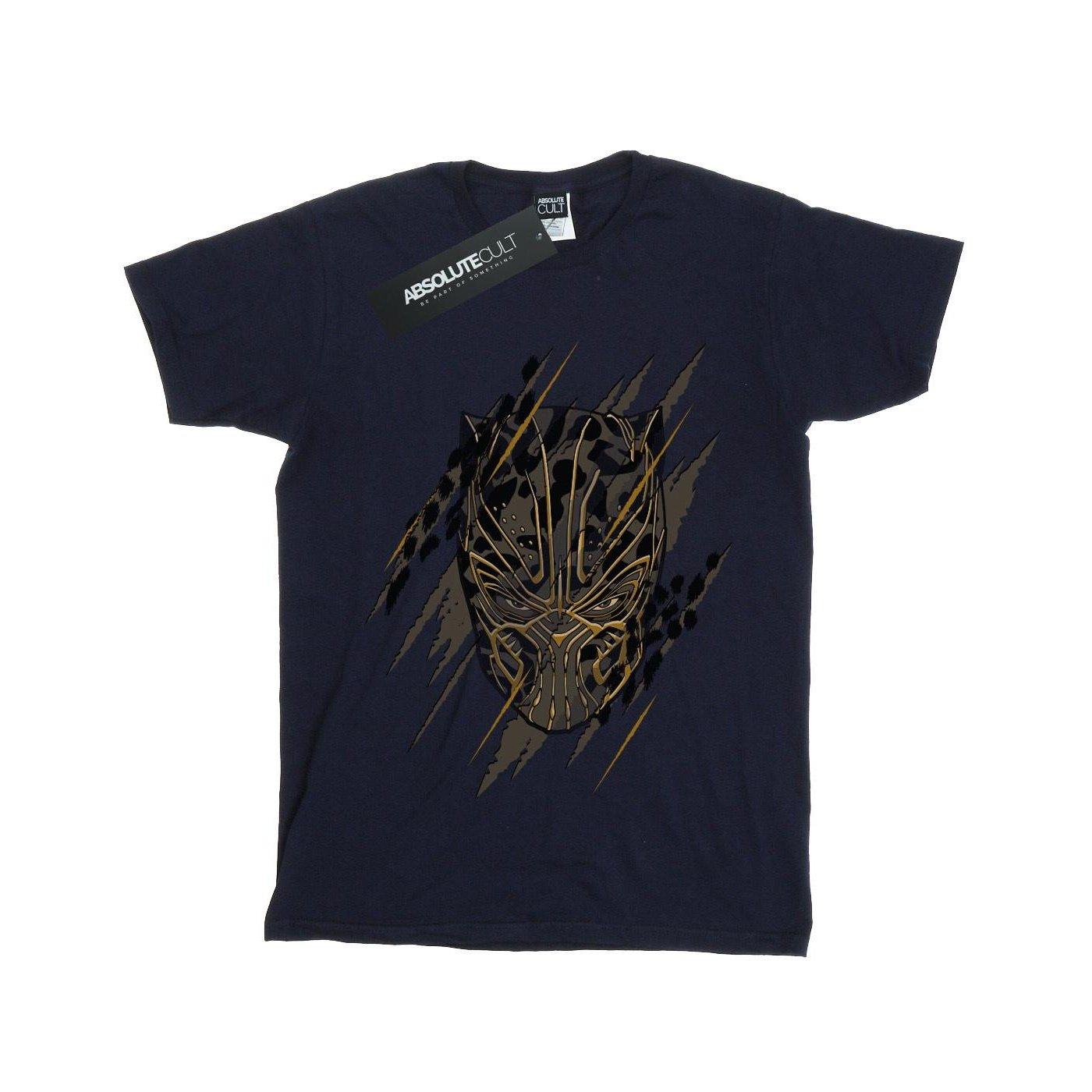 Image of Black Panther Gold Head Tshirt Unisex Marine 128