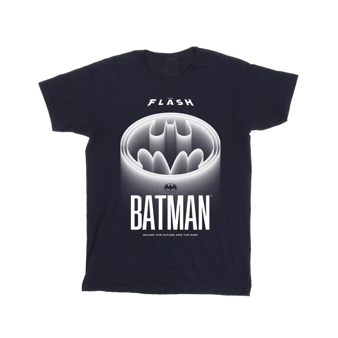 Image of The Flash Batman White Logo Tshirt Jungen Marine 116