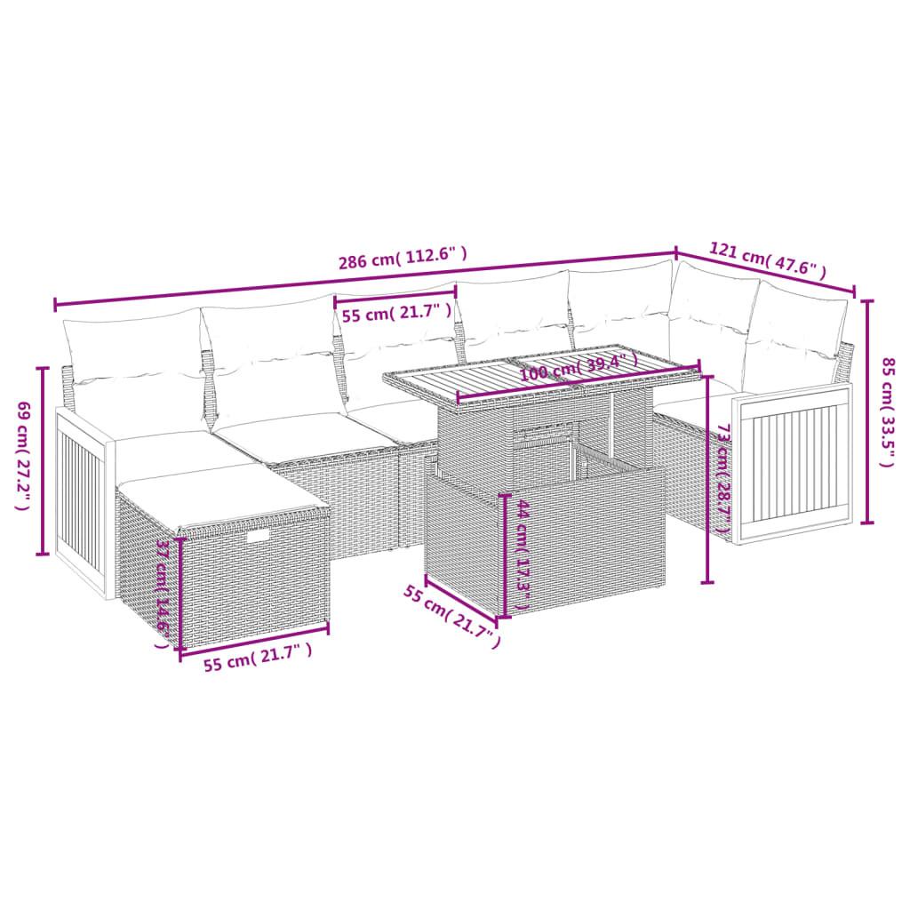 VidaXL Garten sofagarnitur poly-rattan  