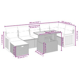 VidaXL Garten sofagarnitur poly-rattan  