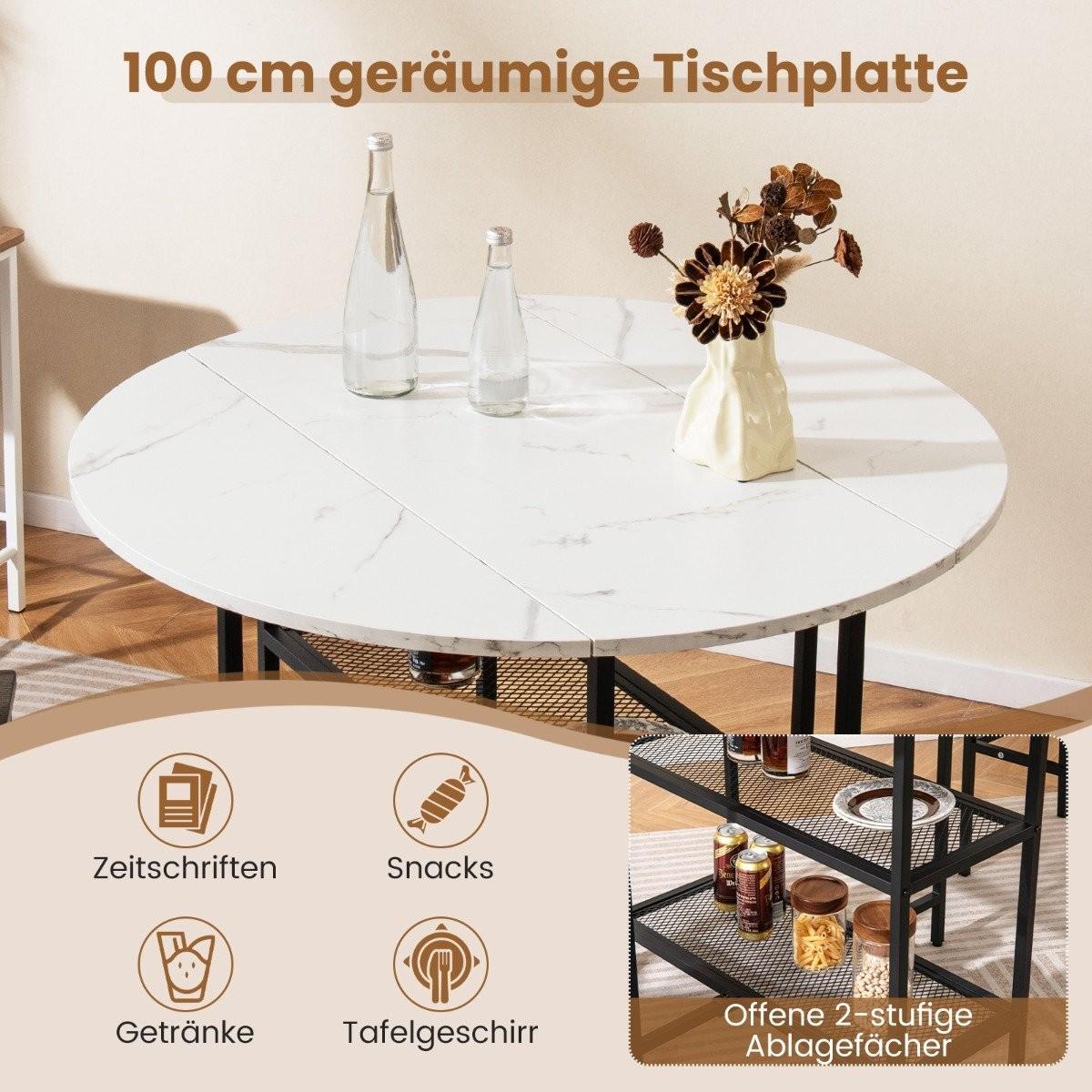 Northix Klappbarer Esstisch für 2-4 Personen  