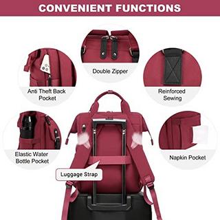 Only-bags.store Zaino per laptop 15.6 pollici con custodia per cavo dati e porta di ricarica USB  