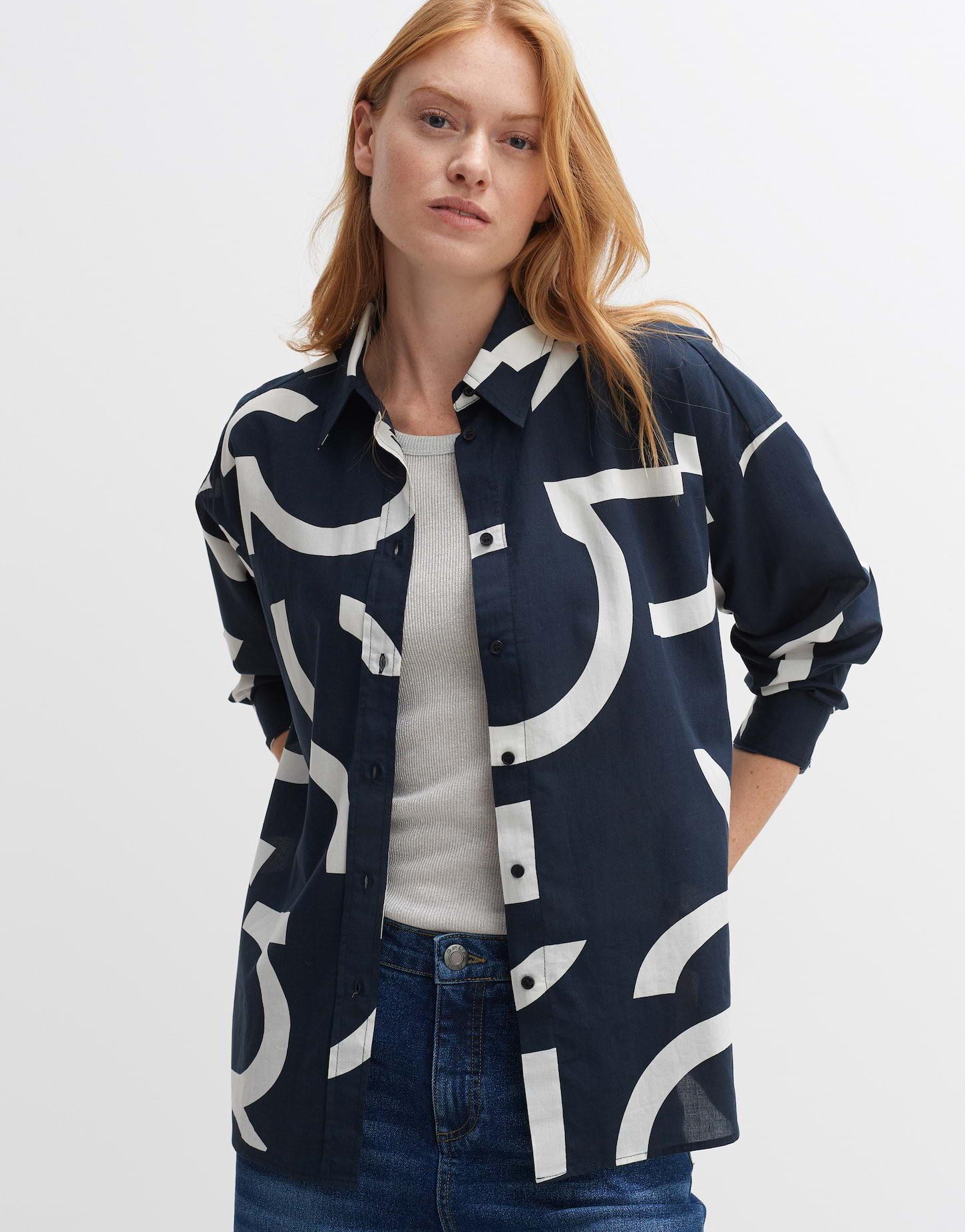 Image of Hemdbluse Fenlo Nautic Damen Aquamarine 36