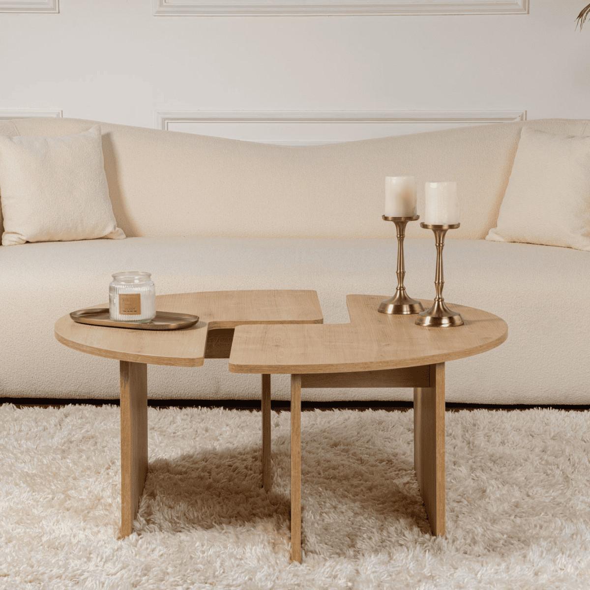 Calicosy Tables MOIRA - Lot de 2  