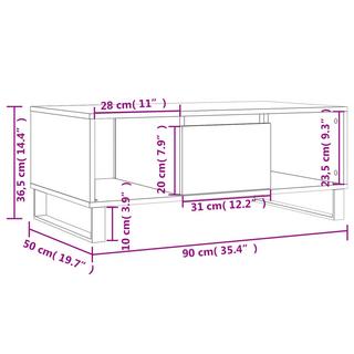 VidaXL Table basse bois d'ingénierie  