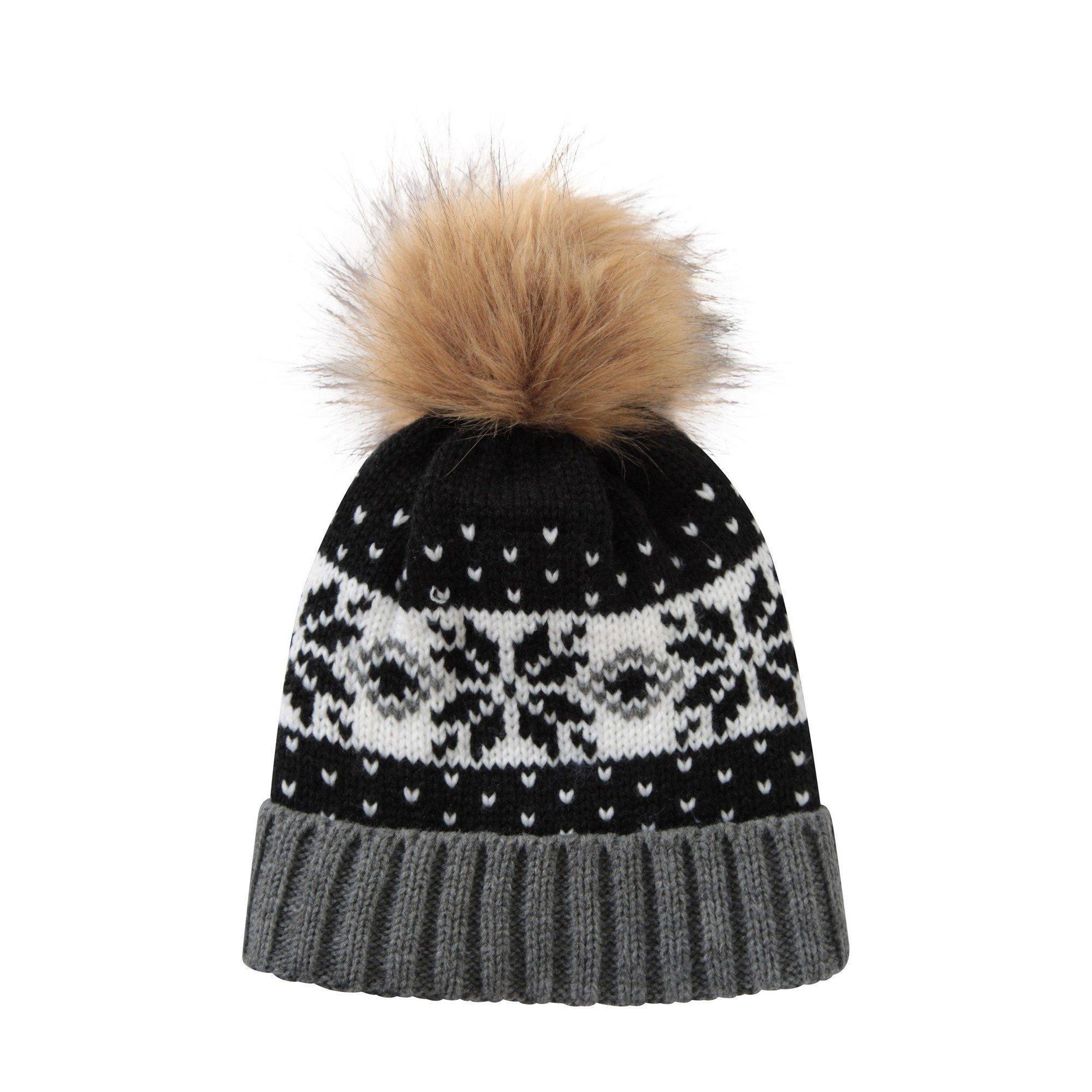 Mountain Warehouse Berretto con Pompon Fair Isle  