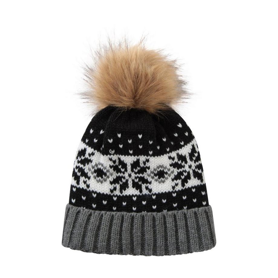 Mountain Warehouse Berretto con Pompon Fair Isle  