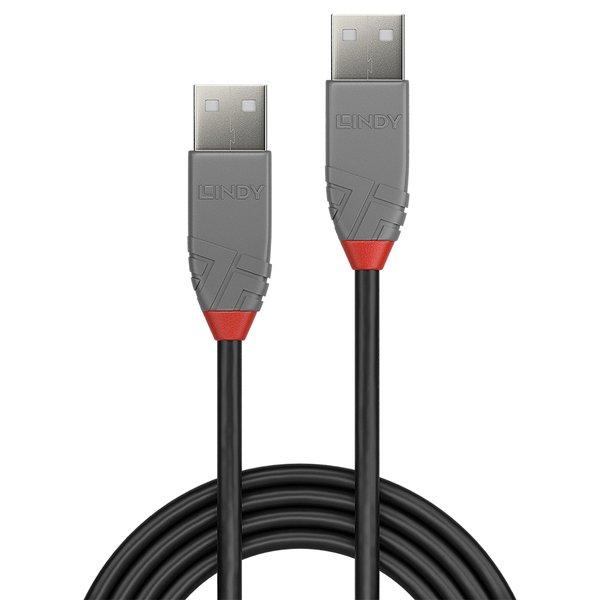 LINDY  36694 USB Kabel 3 m USB 2.0 USB A Schwarz, Grau 