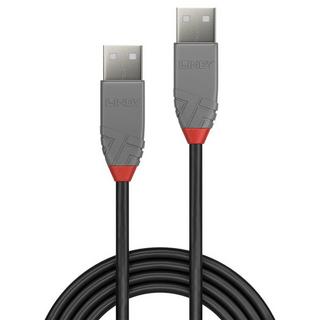 LINDY  36694 USB Kabel 3 m USB 2.0 USB A Schwarz, Grau 