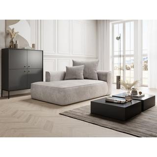 Vente-unique Recamiere - linksseitig - Cord - Beige - PINETA  