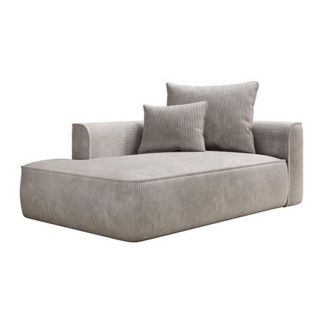 Vente-unique Recamiere - linksseitig - Cord - Beige - PINETA  