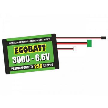 Pack d'accus pour modélisme (LiIon) LIFE batterie EGOBATT 3000 - 6.6V (25C)