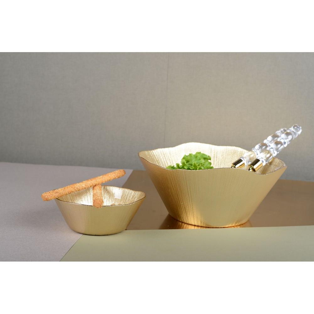 Aulica GOLDENER SALAT-SCHÜSSEL 28CM  