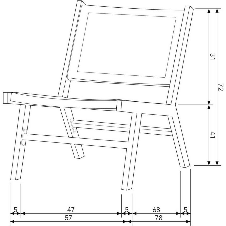 mutoni Fauteuil Puk aluminium naturel  