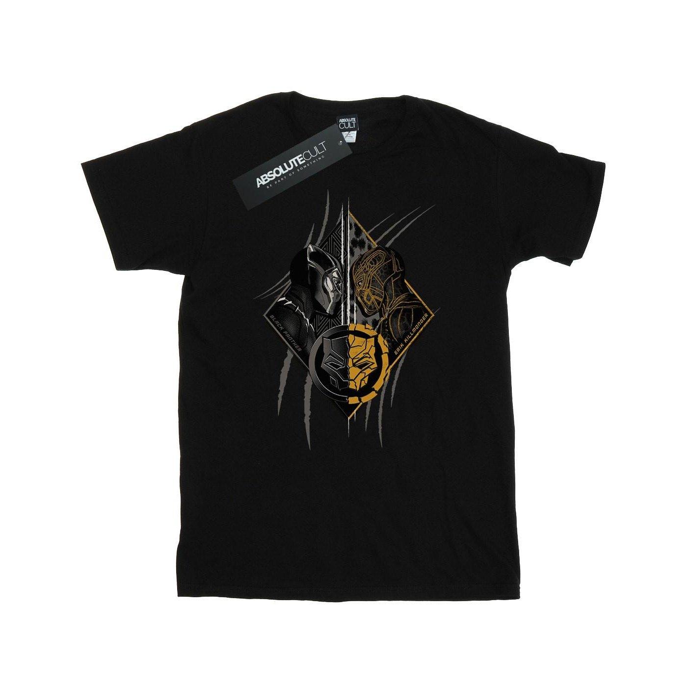 Image of Black Panther Vs Killmonger Tshirt Herren Schwarz L