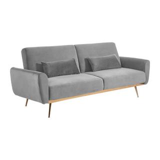 Vente-unique Schlafsofa Klappsofa 3Sitzer Samt LAUNEI  