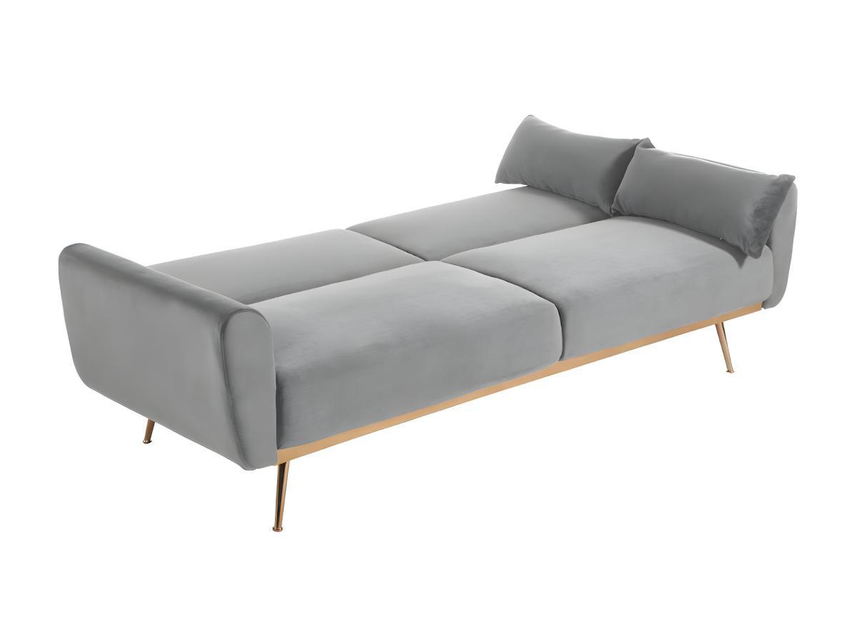 Vente-unique Schlafsofa Klappsofa 3Sitzer Samt LAUNEI  