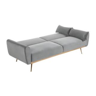 Vente-unique Schlafsofa Klappsofa 3Sitzer Samt LAUNEI  