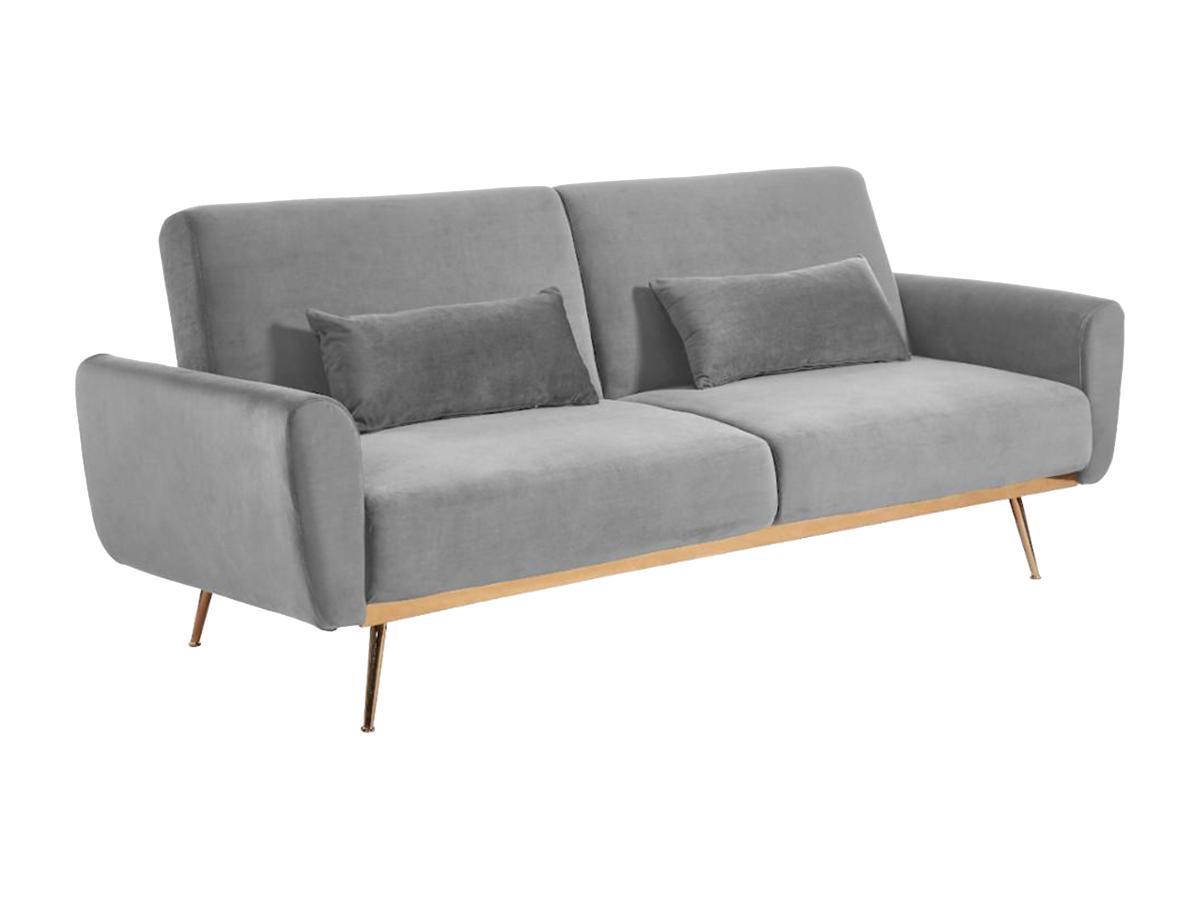 Vente-unique Schlafsofa Klappsofa 3Sitzer Samt LAUNEI  