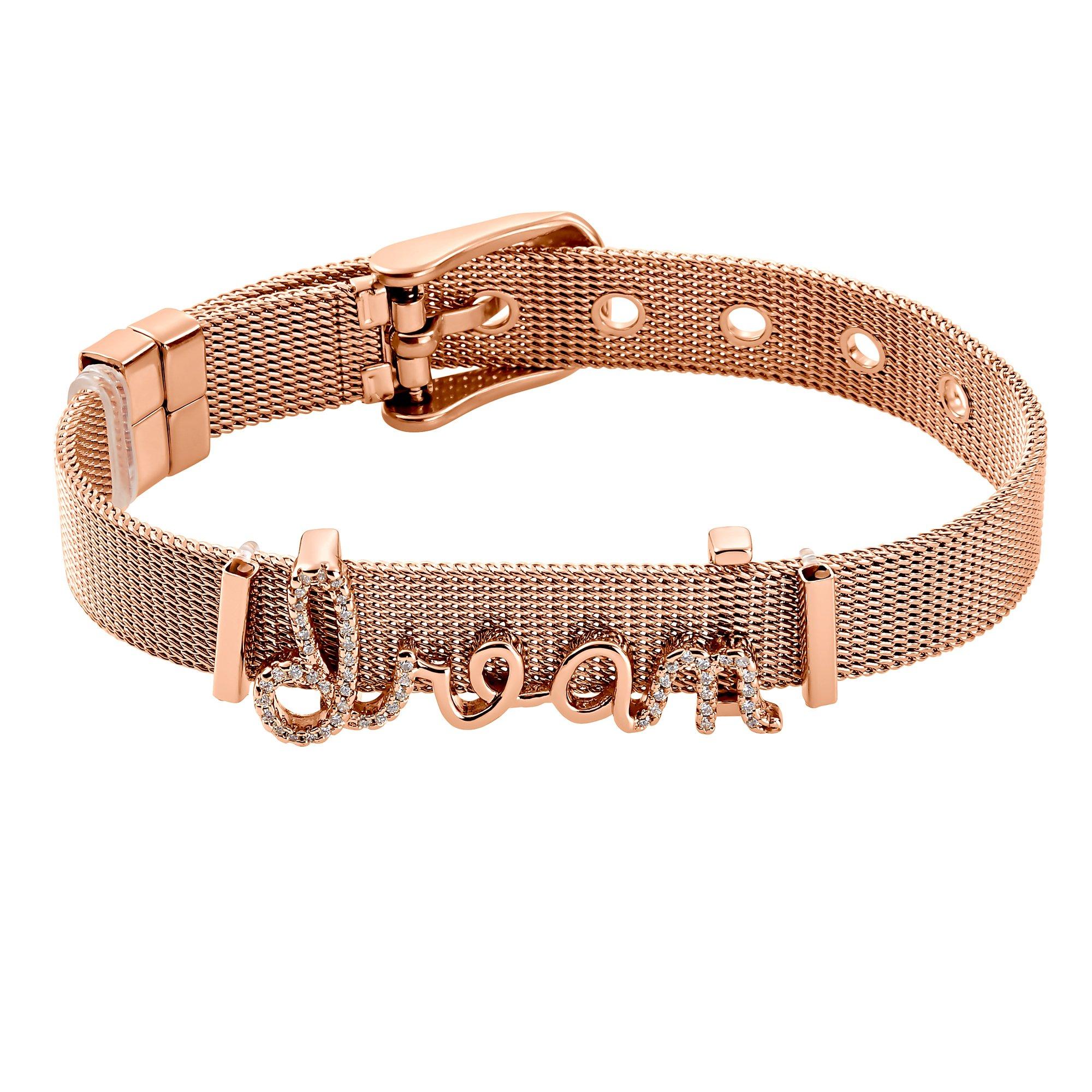 Image of Mesh Armband Dream Poliert Damen Roségold ONE SIZE