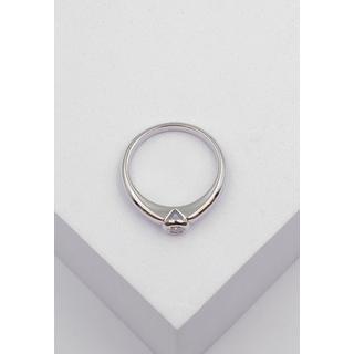 MUAU Schmuck  Solitaire Ring Diamant 0.10ct. Weissgold 750 