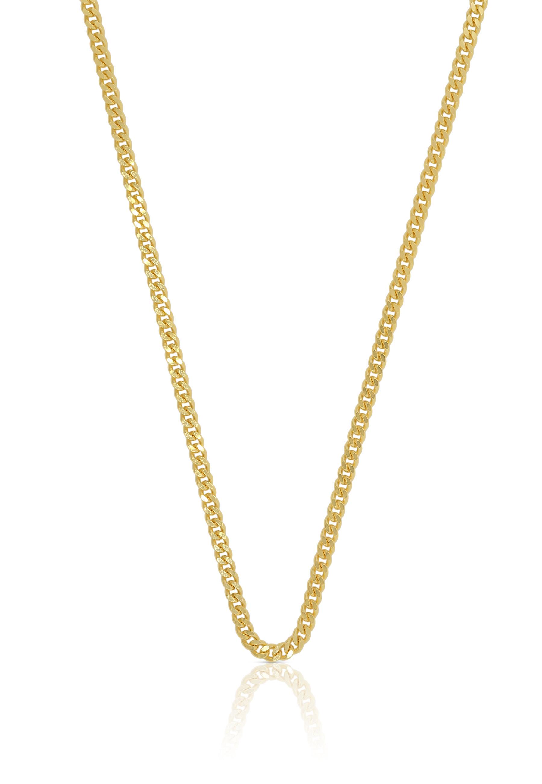 MUAU Schmuck  Collier Panzer Gelbgold 585, 2.1mm, 70cm 