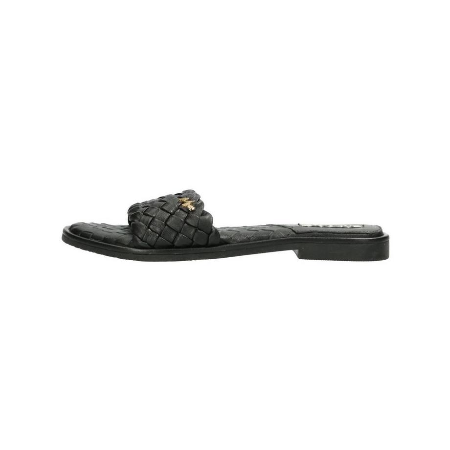 MEXX Leder Pantoletten mit Flechtoptik  