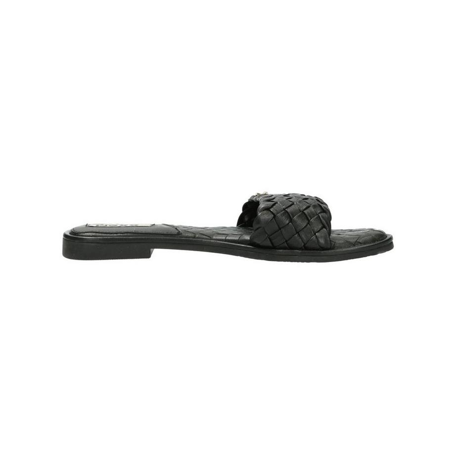 MEXX Leder Pantoletten mit Flechtoptik  