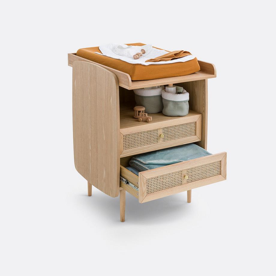 La Redoute Intérieurs  Wickeltisch Tempa mit Rattangeflecht 