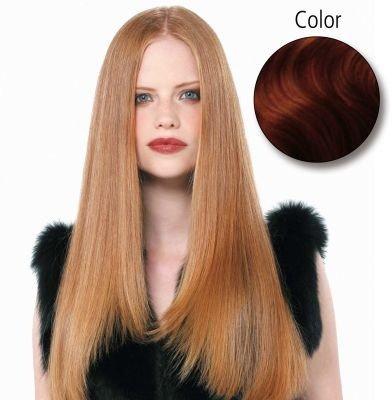 Image of Glatt 55-60cm 133 Dunkelkupferblond 10 Stück Echthaar Fill-in Extensions Damen dunkelkupferblond ONE SIZE
