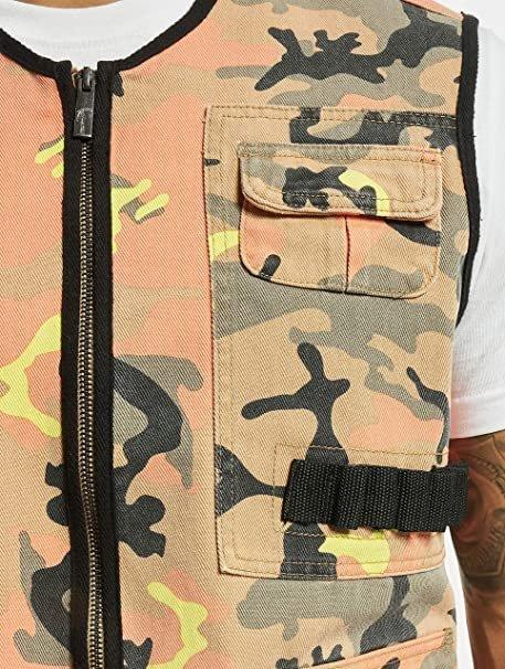 KARL KANI Camo Utility ärmellose Jacke  